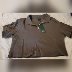 Ladies cropped polo shirt